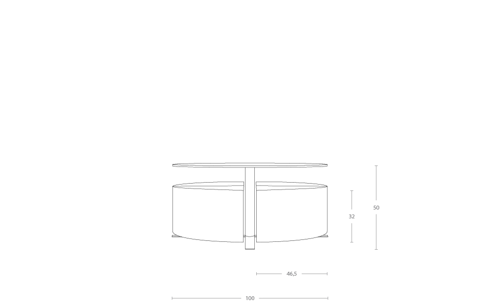 Dimensoes do produto mesa donna com puff jojo
